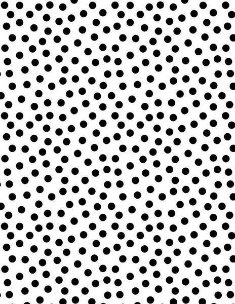 Wilmington Prints - On the Dot - White with Black Dots