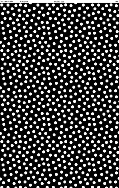 Wilmington Prints - On the Dot - Black with White Dots