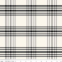 Riley Blake Designs - Fleur Noire - Plaid Cream