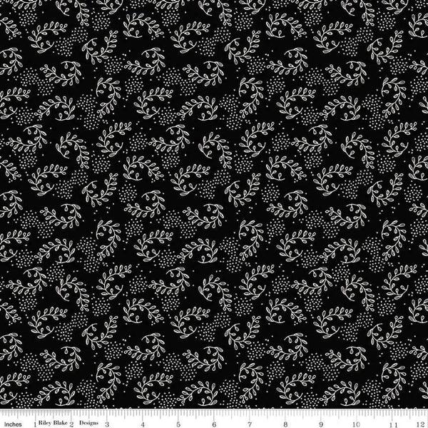 Riley Blake Designs - Fleur Noire - Sprigs Black
