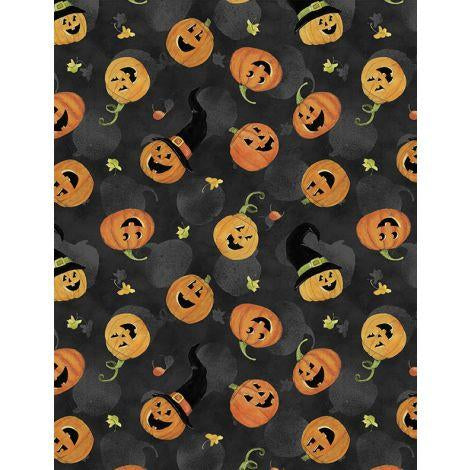 Wilmington Prints - The Boo Crew - Jack-O Lantern Toss Black