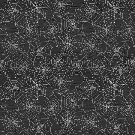 Wilmington Prints - Gnome-ster Mash - Spiderwebs Black