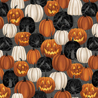 Studio e Fabrics - Midnight Magic - Large Pumpkins Black/Multi