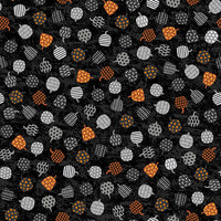 Studio e Fabrics - Midnight Magic - Tossed Mini Pumpkins Black/Multi