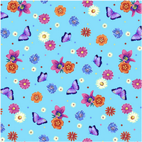 Henry Glass Fabrics - Happy Valley Farm - Mini Flowers Lt. Blue