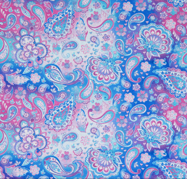 Blank Quilting - Sunrise Garden - Paisley Lace Lt. Blue