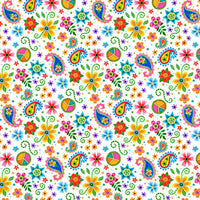 P&B Textiles - Wanderlust - Peace Floral Toss White