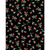 Wilmington Prints - Daydream Garden - Rose Bud Toss Black