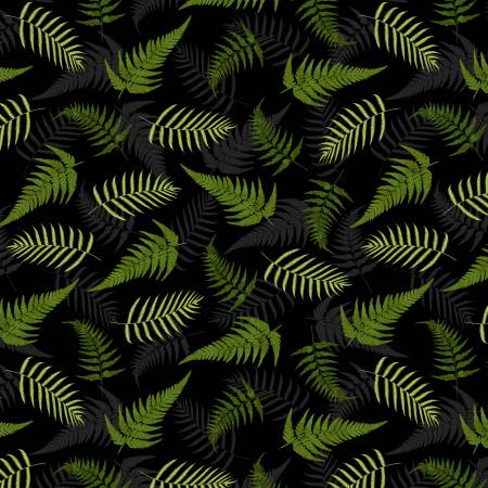 Wilmington Prints - Daydream Garden - Fern Toss Black