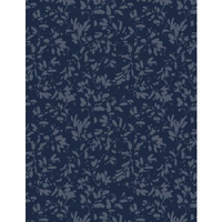 Wilmington Prints - Green Fields - Tonal Leaves Dark Blue