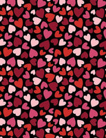 Wilmington Prints - Happy Hearts - Packed Hearts Black