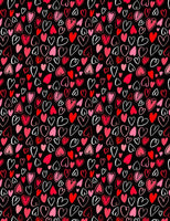 Wilmington Prints - Happy Hearts - Hearts All Over Black