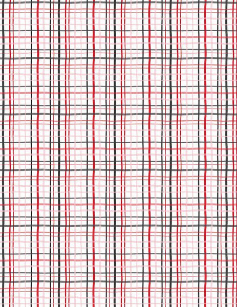 Wilmington Prints - Happy Hearts - Plaid White