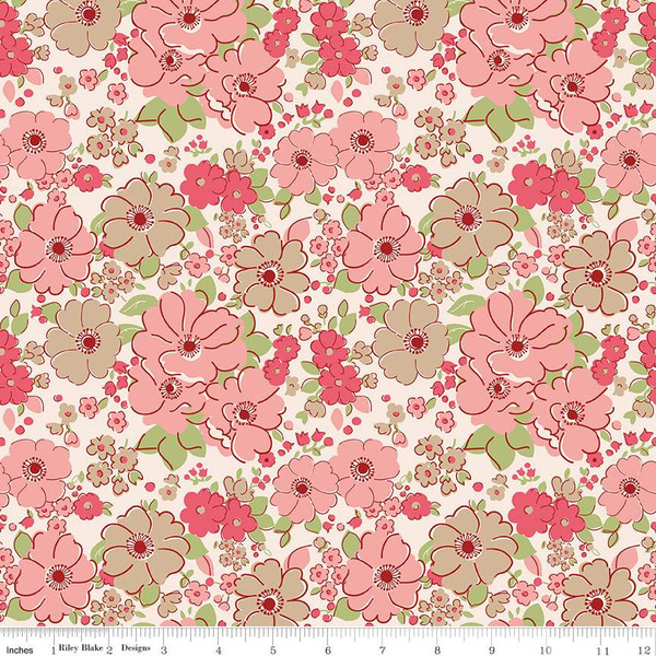 Riley Blake Designs - Lori Holt - Mercantile Lovely Tea Rose