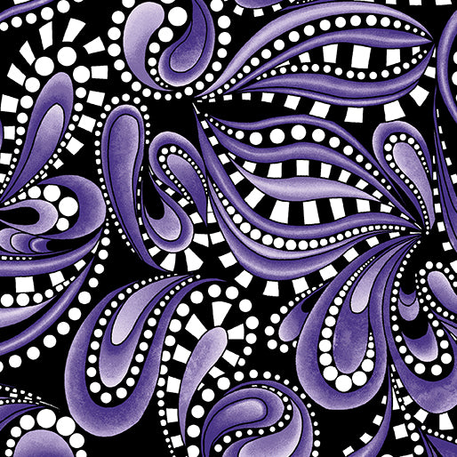 Benartex - Xanadu - Paisley Rhythm Purple