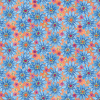 Blank Quilting - Whimsy Daisical II - Large Daisies Orange