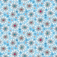 Blank Quilting - Whimsy Daisical II - Large Daisies Blue