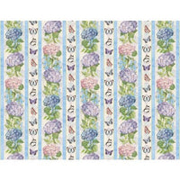 Wilmington Prints - Hydrangea Mist - Repeating Stripe Multi