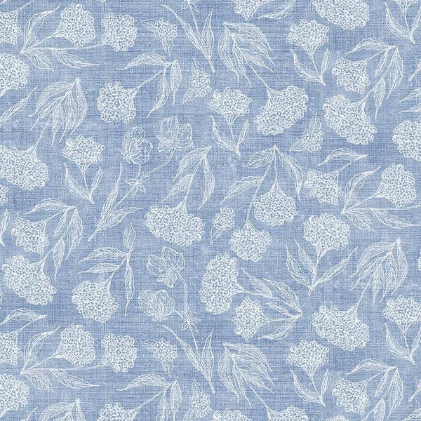 Wilmington Prints - Hydrangea Mist - Toile Blue