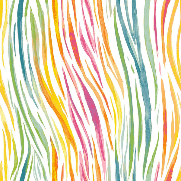 Studio e Fabrics - All Big Things Start Small - Rainbow Zebra Multi