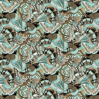 Clothworks - En Bleu - Packed Butterflies Multi