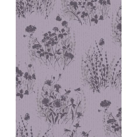 PS21 - Wilmington Prints - Au Naturel - Floral Silhouettes Purple
