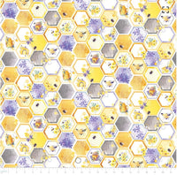 Camelot Fabrics - Welcome To Our Hive - Honey Grove Hexagons