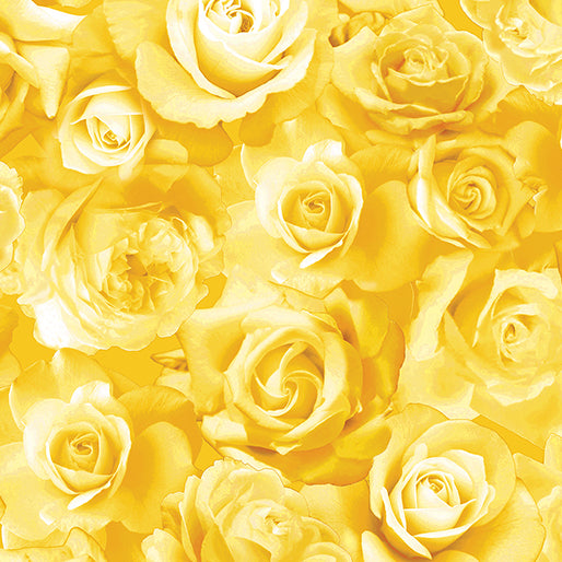 Benartex - Flowers of Friendship - Roses in Bloom Yellow