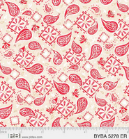 P&B Textiles - Barnyard Babies - Bandana Allover Ivory/Red