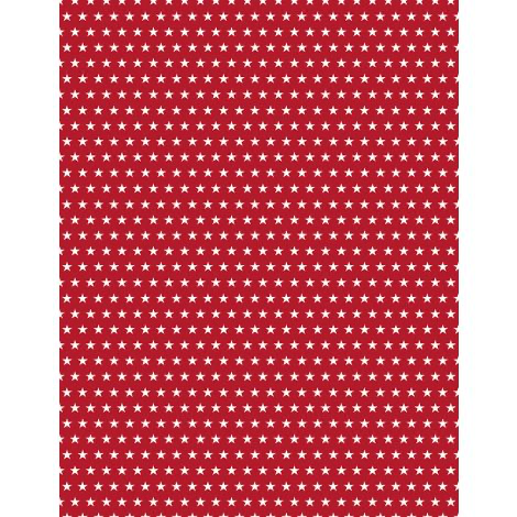 PS79 - Wilmington Prints - Hearts’ Anthem - Stars Allover Red