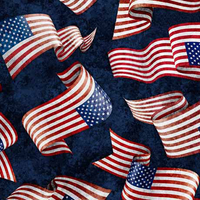 QT Fabrics - American Spirit - Flag Toss Navy