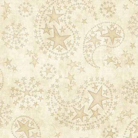 QT Fabrics - American Spirit - Star Paisley Toss Cream