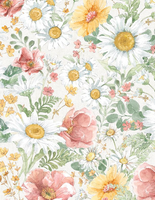 Wilmington Prints - Daisy Days - Packed Floral Cream