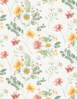 Wilmington Prints - Daisy Days - Large Floral Cream