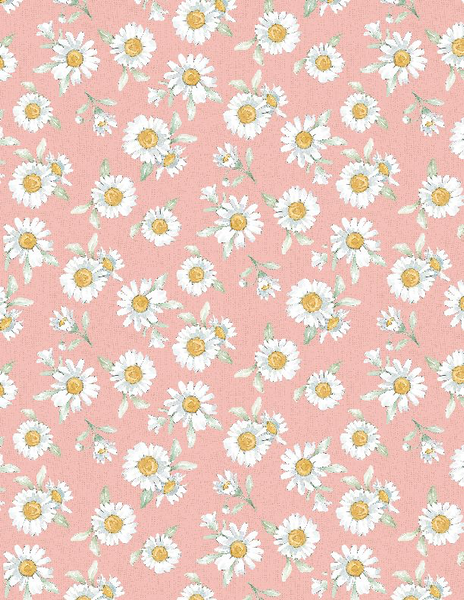 Wilmington Prints - Daisy Days - Daisies Pink