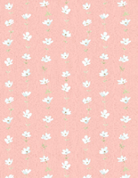 Wilmington Prints - Daisy Days - Floral Stripe Pink/Cream