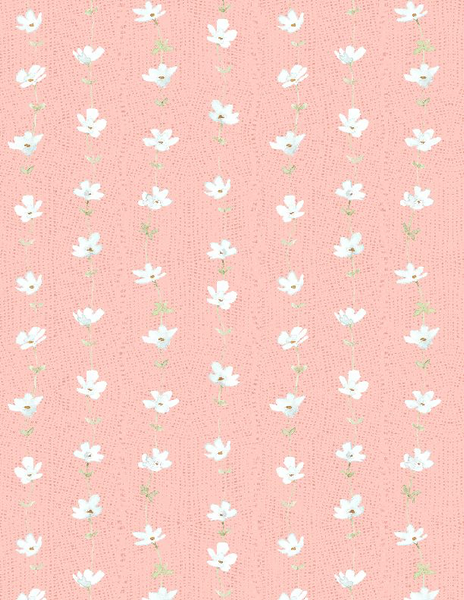 Wilmington Prints - Daisy Days - Floral Stripe Pink/Cream