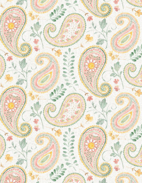 Wilmington Prints - Daisy Days - Paisley Cream/Multi