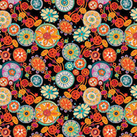 Benartex - Season of the Sun - Spirals & Swirls Black/Multi