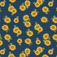 Benartex - Heartland - Field Sunflowers Dark Blue