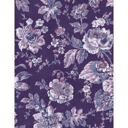 Wilmington Prints - Purple Majesty - Large Floral Purple