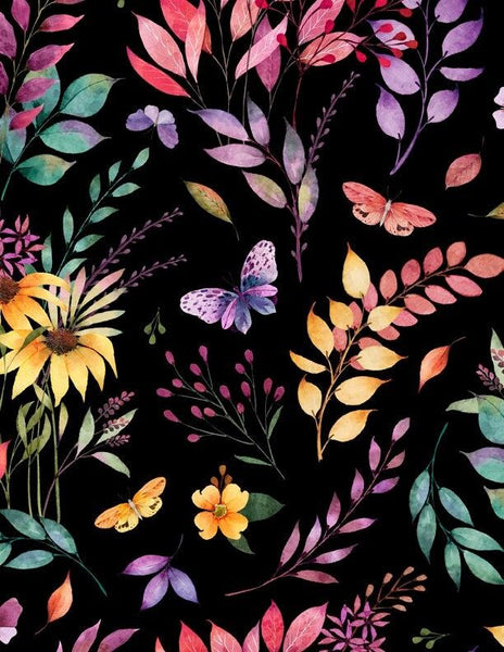 Wilmington Prints - Botanical Magic - Large Allover Black