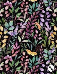 Wilmington Prints - Botanical Magic - Branches & Butterflies Black