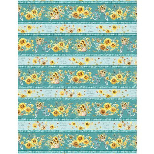 Wilmington Prints - Sunflower Sweet - Repeating Stripe Multi
