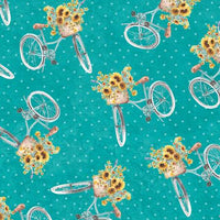 Wilmington Prints - Sunflower Sweet - Bicycle Toss Teal