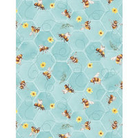 Wilmington Prints - Sunflower Sweet - Bee Toss Teal
