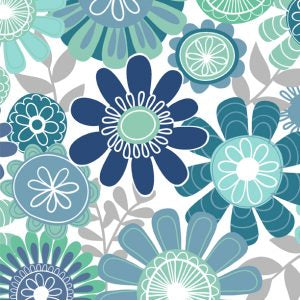 Wilmington Prints - Windsong Meadows - Blossoms Allover White