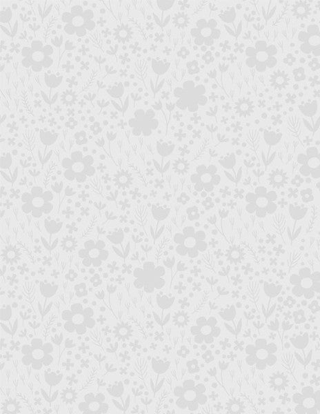 Wilmington Prints - Windsong Meadows - Floral Allover Gray