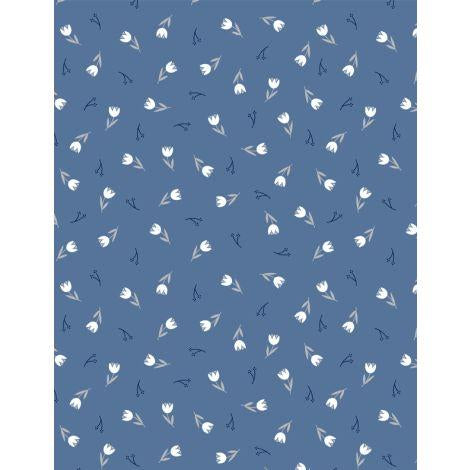 Wilmington Prints - Windsong Meadows - Tulip Toss Blue