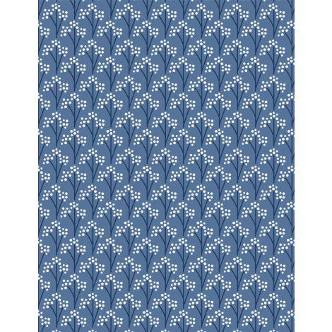 Wilmington Prints - Windsong Meadows - Trees Allover Blue